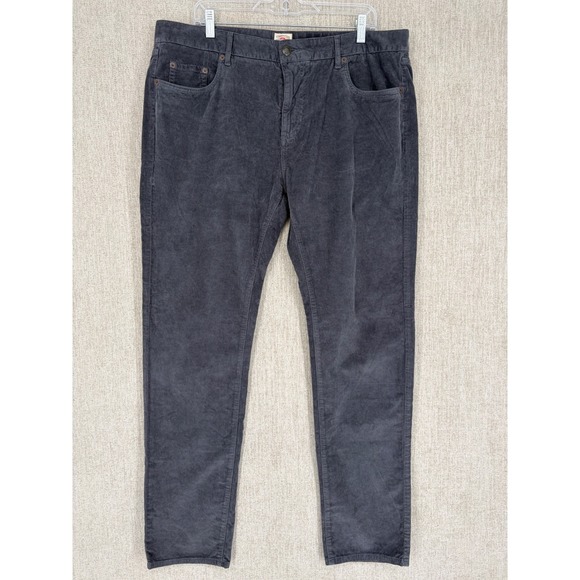 Faherty Other - Faherty Pant Men 36x32 Gray Stretch Terry Corduroy 5 Pocket Slim Straight Preppy